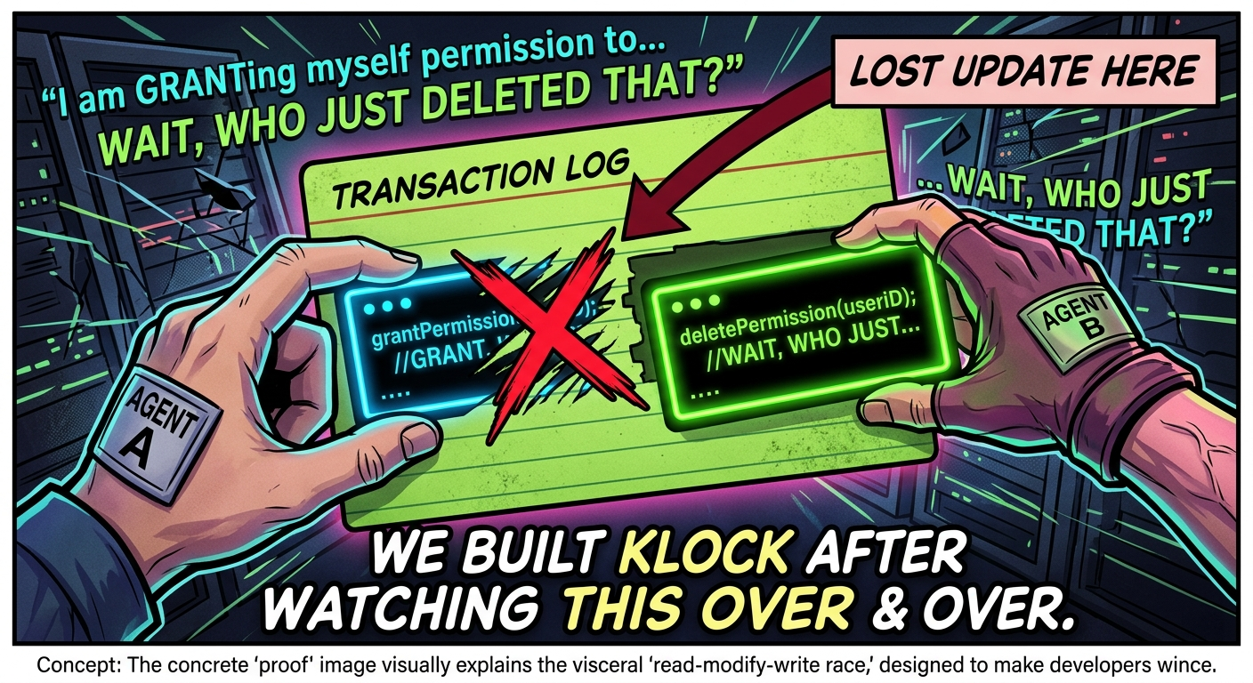 Comic hands image with LOST UPDATE marker